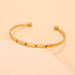 Alloy Opening Love Bracelet Women