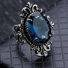 Natural Aqua Blue Topaz Ring