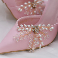 Wedding Shoes Accessories Detachable Shoes With Flowers