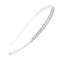 Double Layer Rhinestone Headband Exquisite Diamond