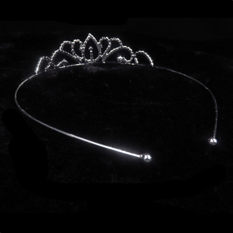 Korean Style Bridal Crown Headdress Diamond Alloy Women's Hair Band Accessories Girls Children Diamond Jewelry Wholesale