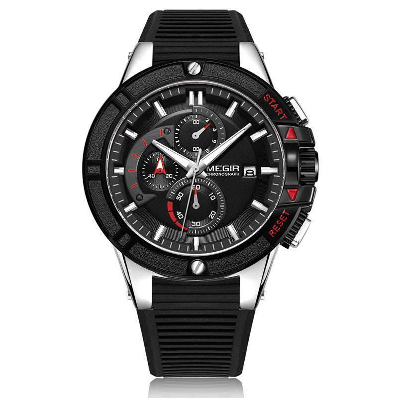 Fashion Leisure Sports Outdoor Calendar Chronograph Watch Men's Quartz Watch