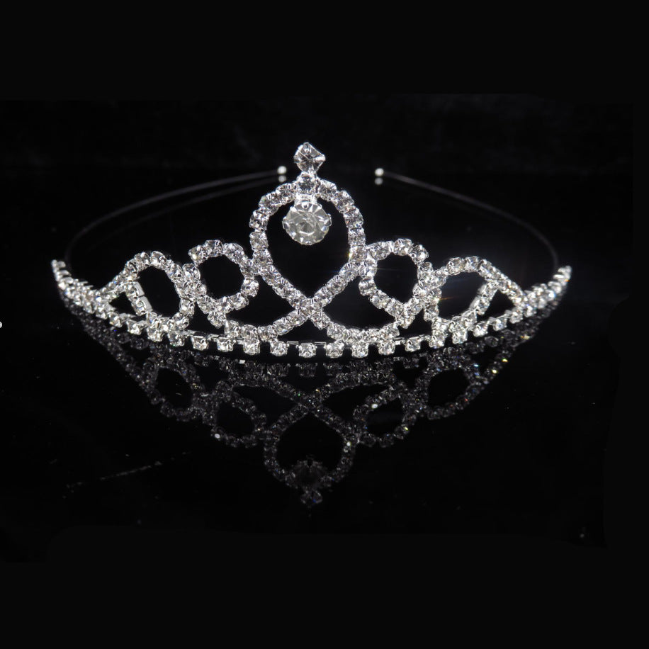 Korean Style Bridal Crown Headdress Diamond Alloy Women's Hair Band Accessories Girls Children Diamond Jewelry Wholesale