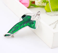 Leaf Brooch Necklace Dual Purpose Pendant Accessory