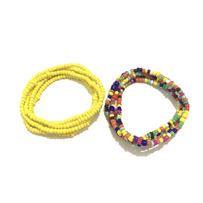 Multi-layer Handmade Color Bead Beach Chain