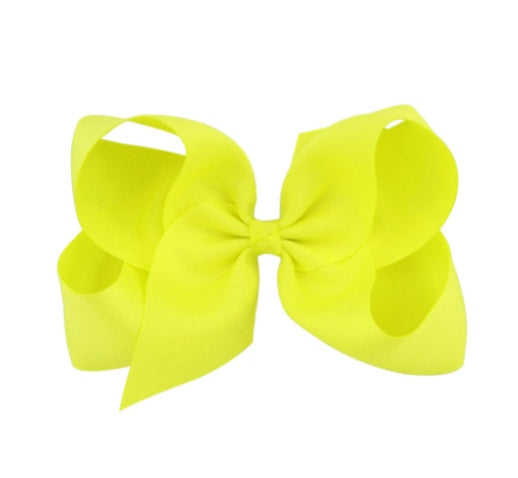 6 Inch Bow Hairpin for Children - 30 Colors, European Style