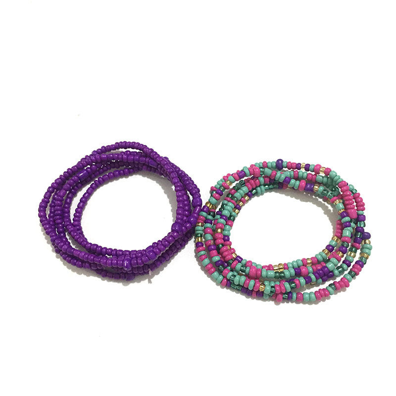 Multi-layer Handmade Color Bead Beach Chain