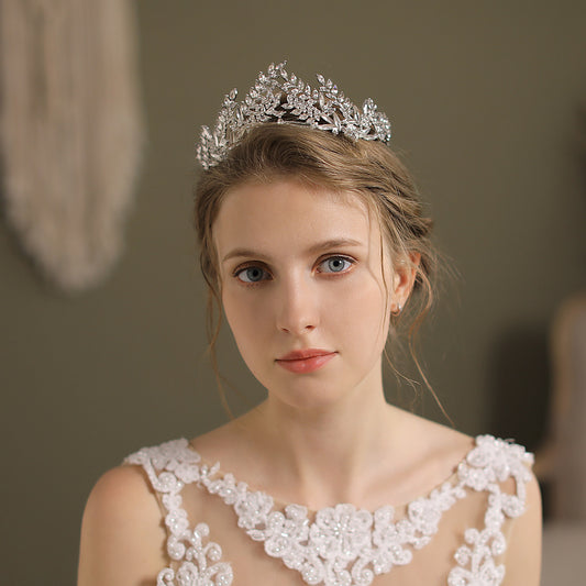 Exquisite Alloy Rhinestone Bridal Crown Wedding Dress