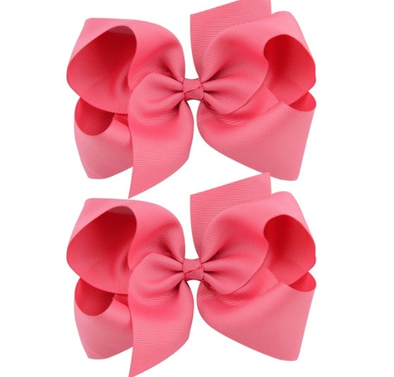 6 Inch Bow Hairpin for Children - 30 Colors, European Style