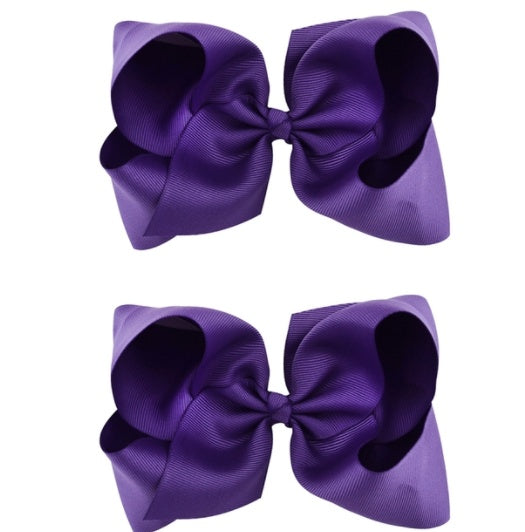 6 Inch Bow Hairpin for Children - 30 Colors, European Style