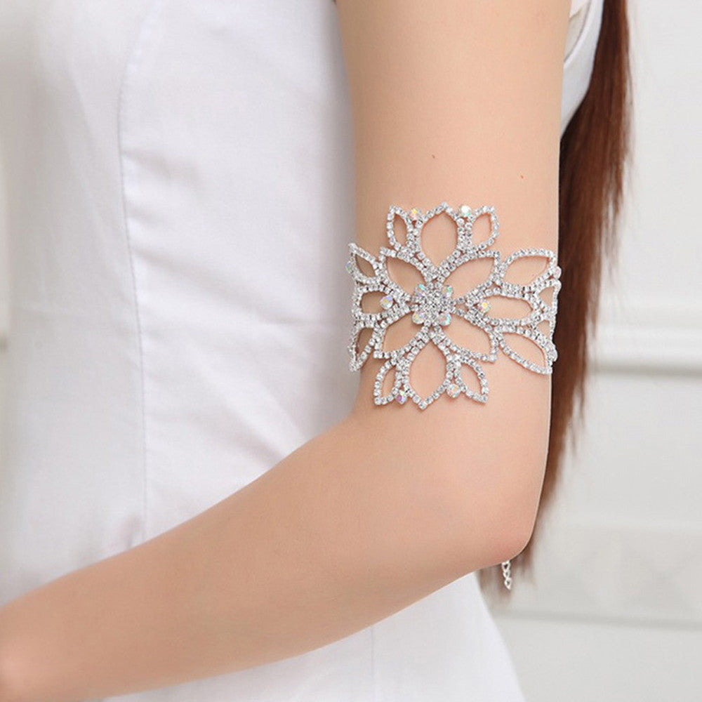 Ladies rhinestone arm chain bracelet