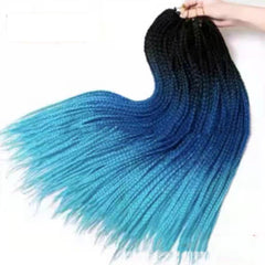 Women's Gradient Color Synthetic Fiber Braided Three Strand Wig