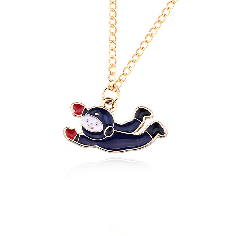 Spaced-Out Cartoon Necklace