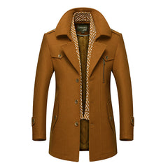 Men's woolen coat middle-aged men's woolen coat