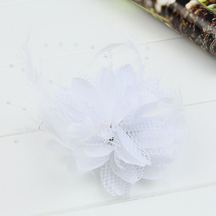 Dance Performance Hair Ring Wool Bead Line Fabric Handed Flower Bridal Headdress