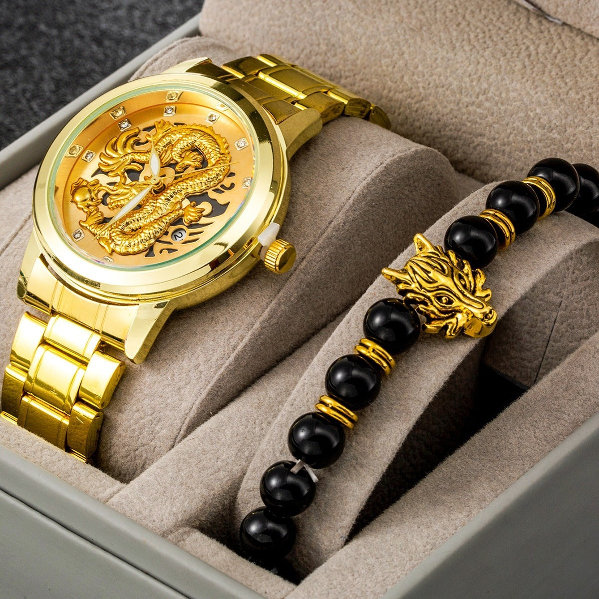 Men's Ultra-thin Stall Watch Bracelet Set