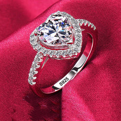 Platinum Ring Round Cut Zircon