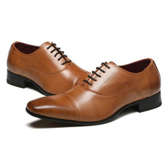 Three joint men's shoes casual British lace-up shoes