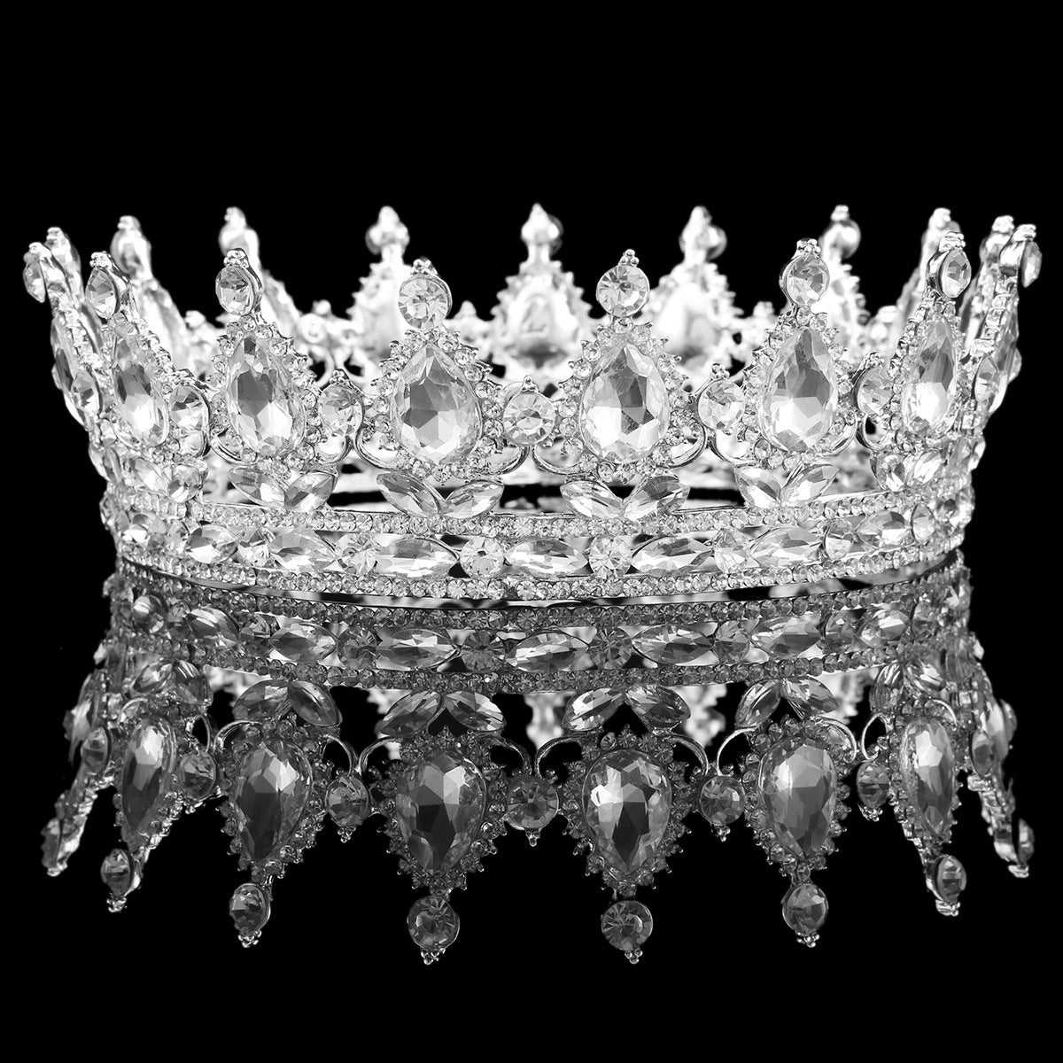 Baroque Bridal Crown Headdress Rhinestone Hair Accessories