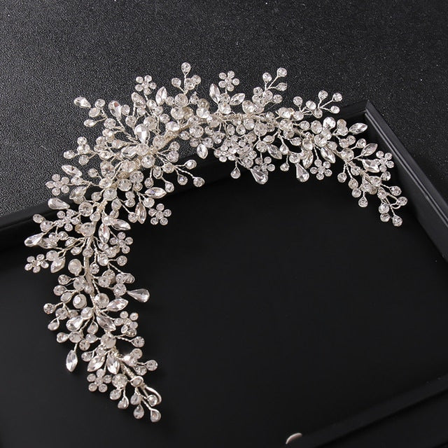 Handmade Fashion Braided Bridal Headpiece Rhinestone Hairband