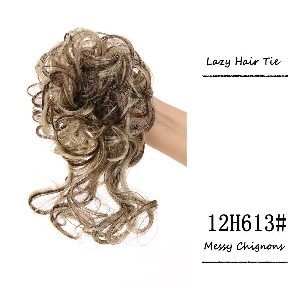 Women's Hair Band Long Beard Curly Hair Natural & Fluffy Lazy Updo Hair Chemical Fiber