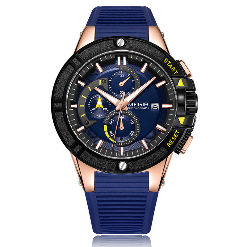 Fashion Leisure Sports Outdoor Calendar Chronograph Watch Men's Quartz Watch