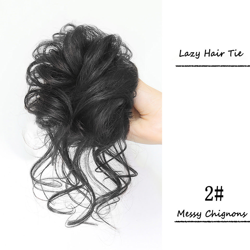 Women's Hair Band Long Beard Curly Hair Natural & Fluffy Lazy Updo Hair Chemical Fiber