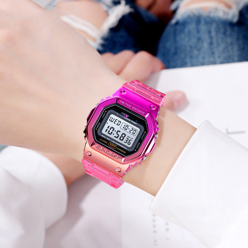 Transparent Belt Sports Watch Female