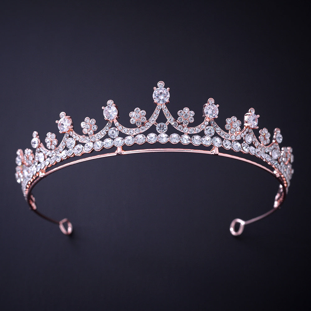 Simple Rhinestone Silver Headband Crown