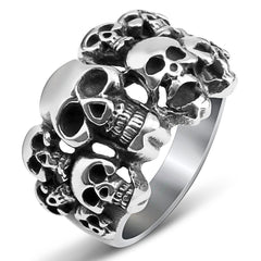 Titanium steel skull ring