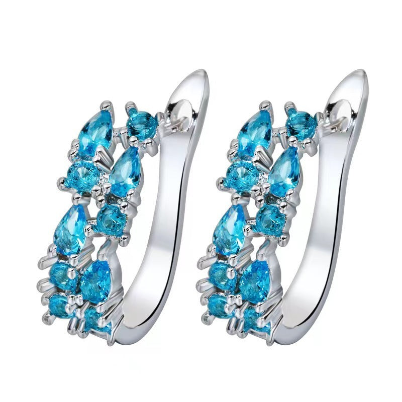 Diamond Crystal Zircon Ear Clip Affordable Luxury Earrings Women