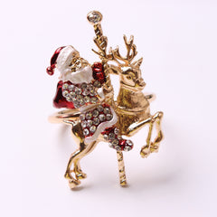 Christmas Double Bell Table Napkin Buckle