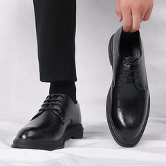 Height Increasing Insole Breathable Calf Leather Shoes