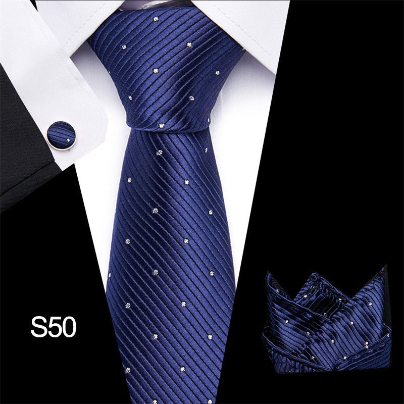 Men's Polyester Silk High-grade Twill Gold Tie