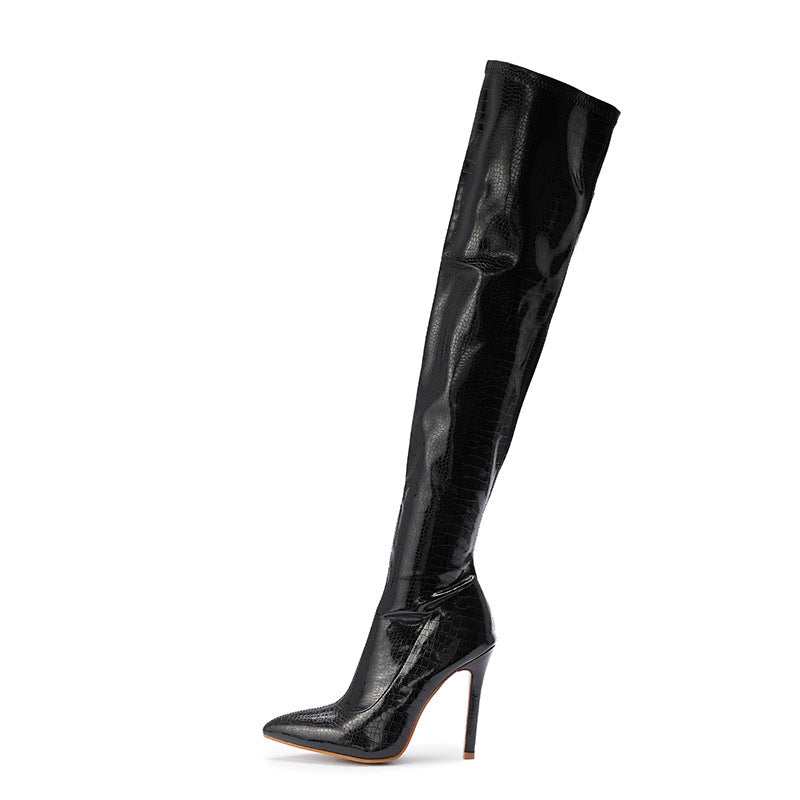 New European And American Pointed Toe Stiletto High-heeled Boots