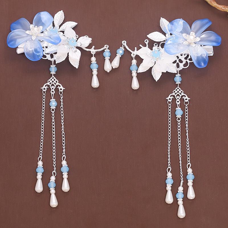 Women's Tassel Step-shaking Flower Hairpin Hair Accessories Set