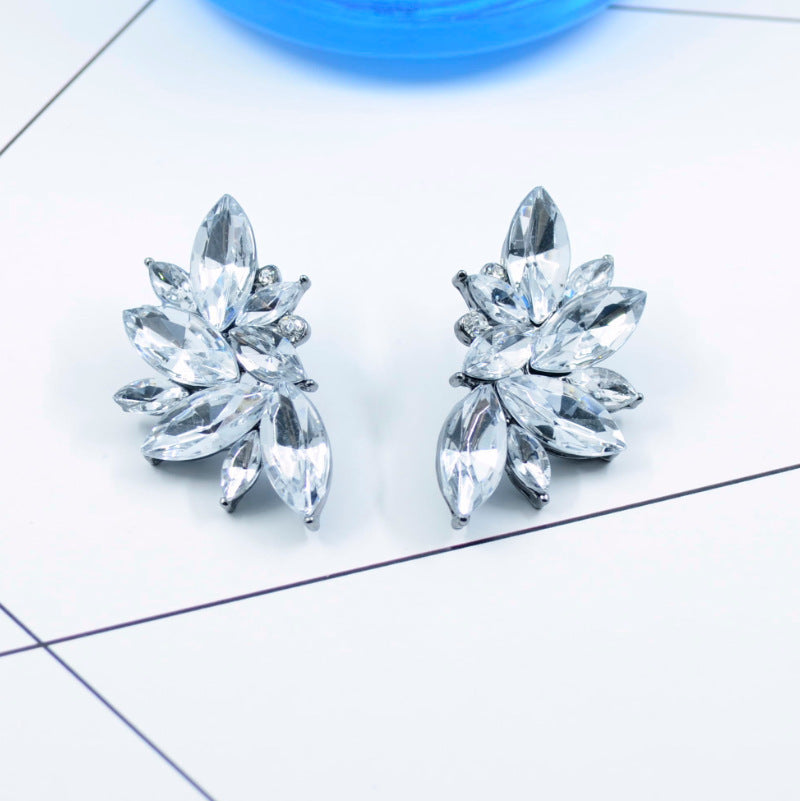 Flower Drop Exaggerated Earrings