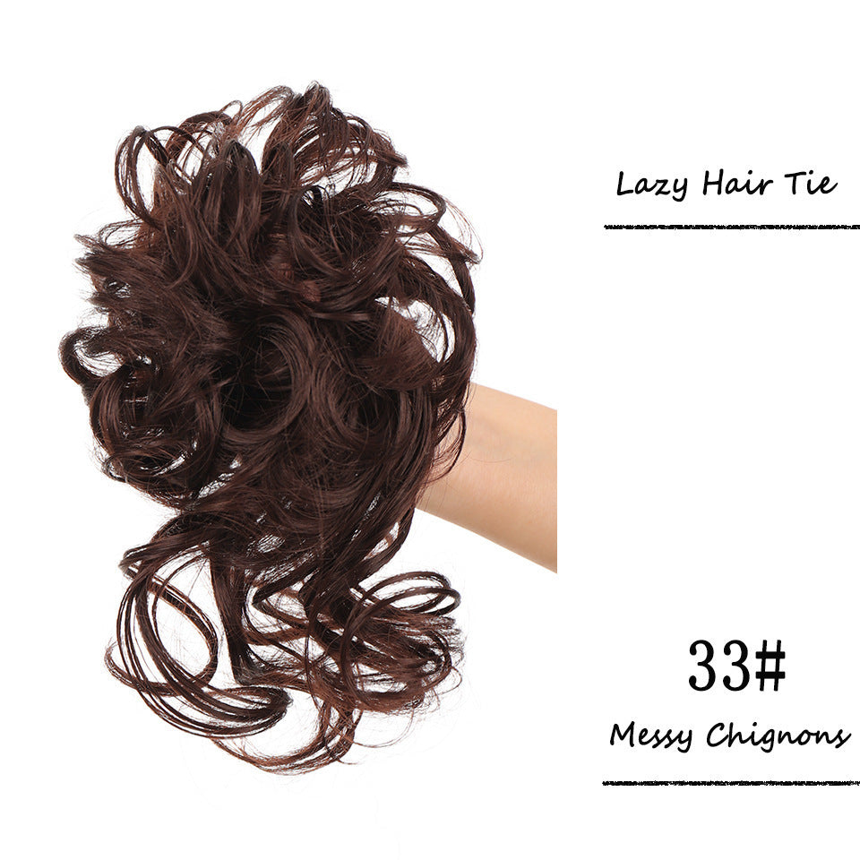 Women's Hair Band Long Beard Curly Hair Natural & Fluffy Lazy Updo Hair Chemical Fiber