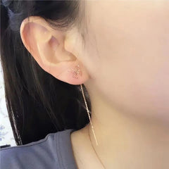 Butterfly Earline Long Tassel Korean Fashion Earrings