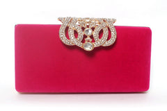 Rhinestone Crown Suede Ladies Bridal Bag