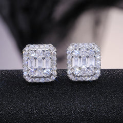 Hot Selling All-match Square Zircon Women's Earrings