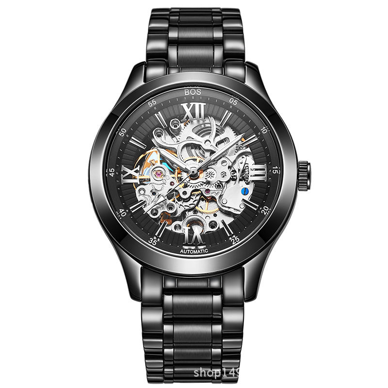 BOS Men's Automatic Skeleton Watch