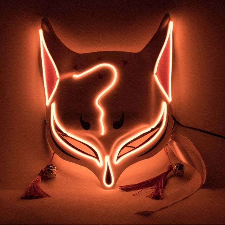 Fox LED Headgear Orange Glowing Face Mask