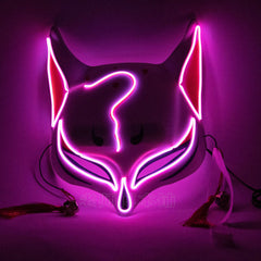 Fox LED Headgear pink1 Glowing Face Mask