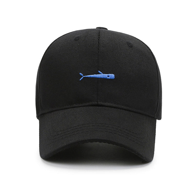 Front view of unisex embroidered baseball cap