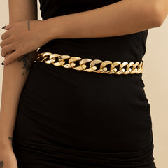 Gold thick chain body chain for women