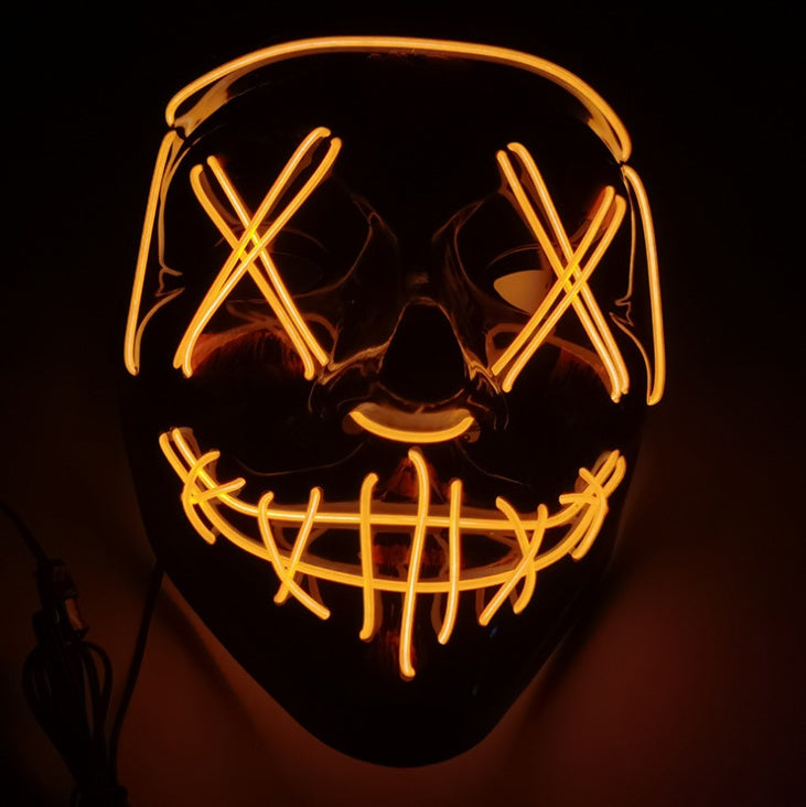 Halloween Orange Horror Glowing Mask