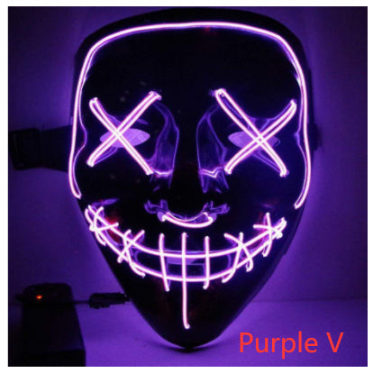 Halloween Purple Horror Glowing Mask