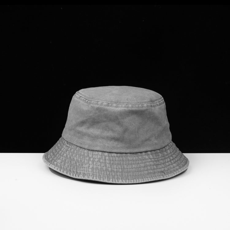 Lightweight denim fisherman hat with flat top