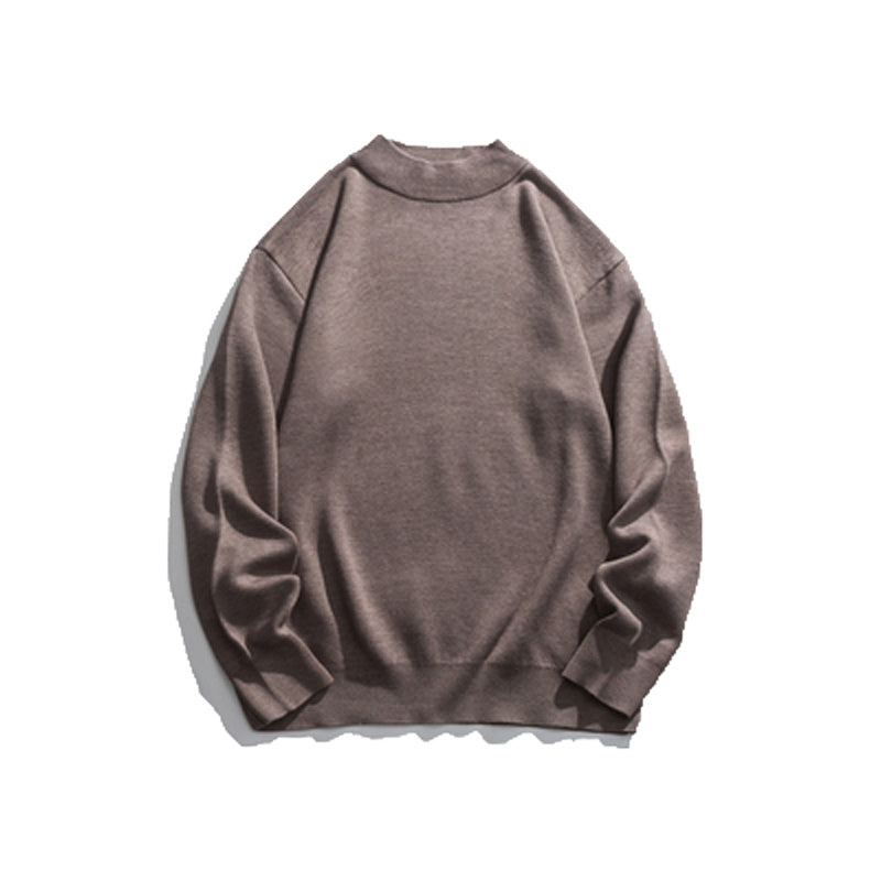 Long Sleeve Retro Half Turtleneck Sweater texture